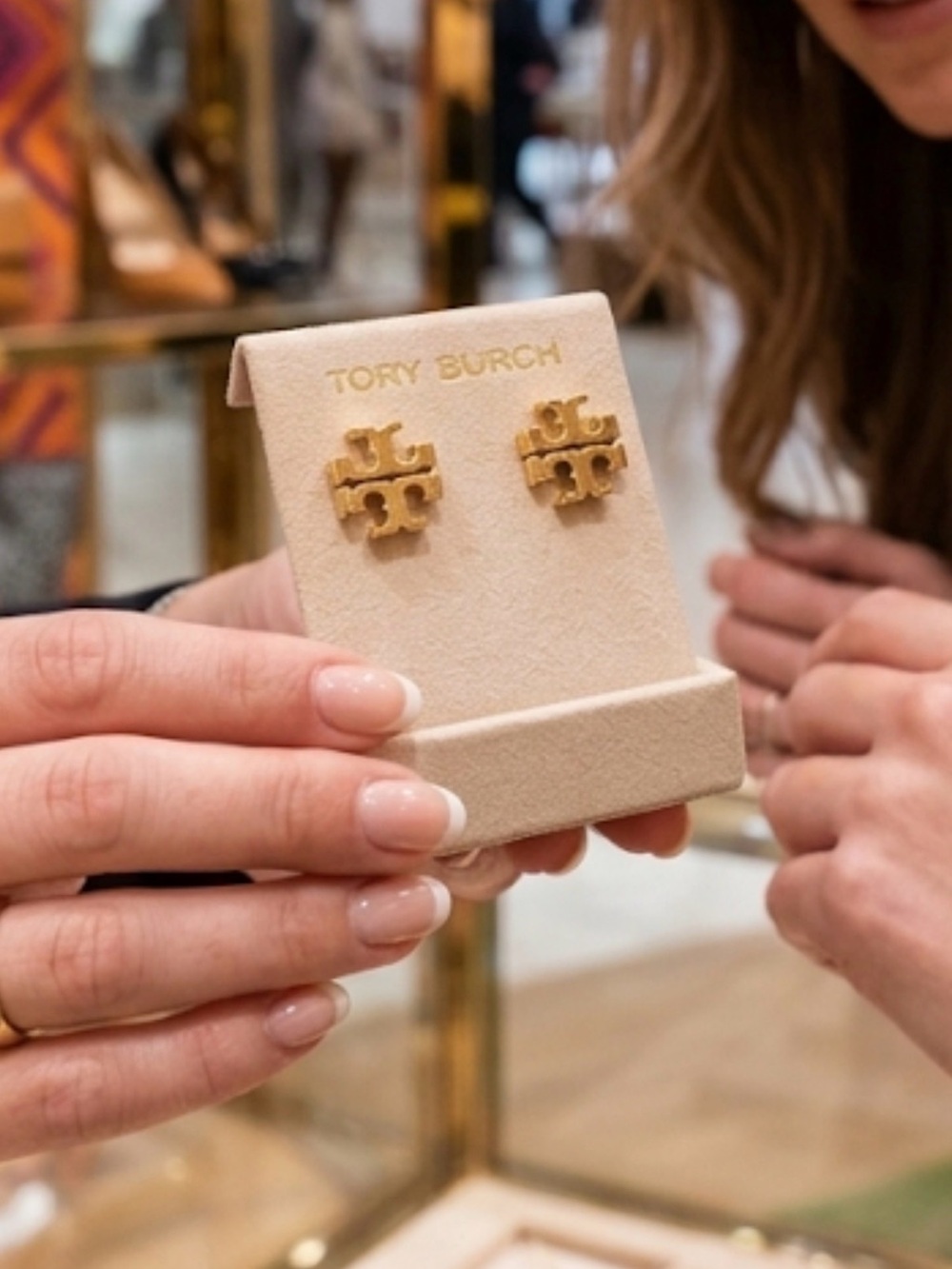 Tory Burch Gold Double-T Logo Stud Earrings